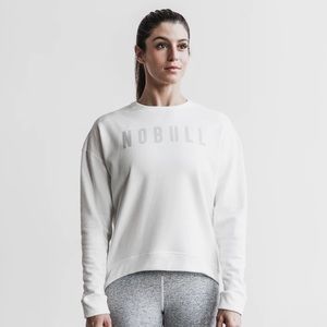 NoBull size S crew sweatshirt in white